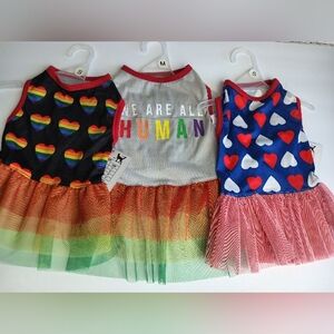 Doggy Dresses Celebrations of Rainbows and Hearts Sizes S, M (Read Desc.)